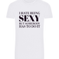 I Hate Being Sexy Design - Basic Unisex T-Shirt_WHITE_front