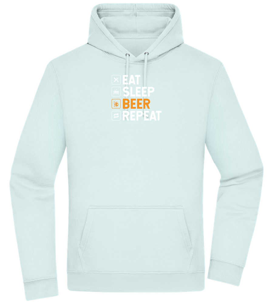 Beer Repeat Design - Premium Essential Unisex Hoodie_ARCTIC BLUE_front