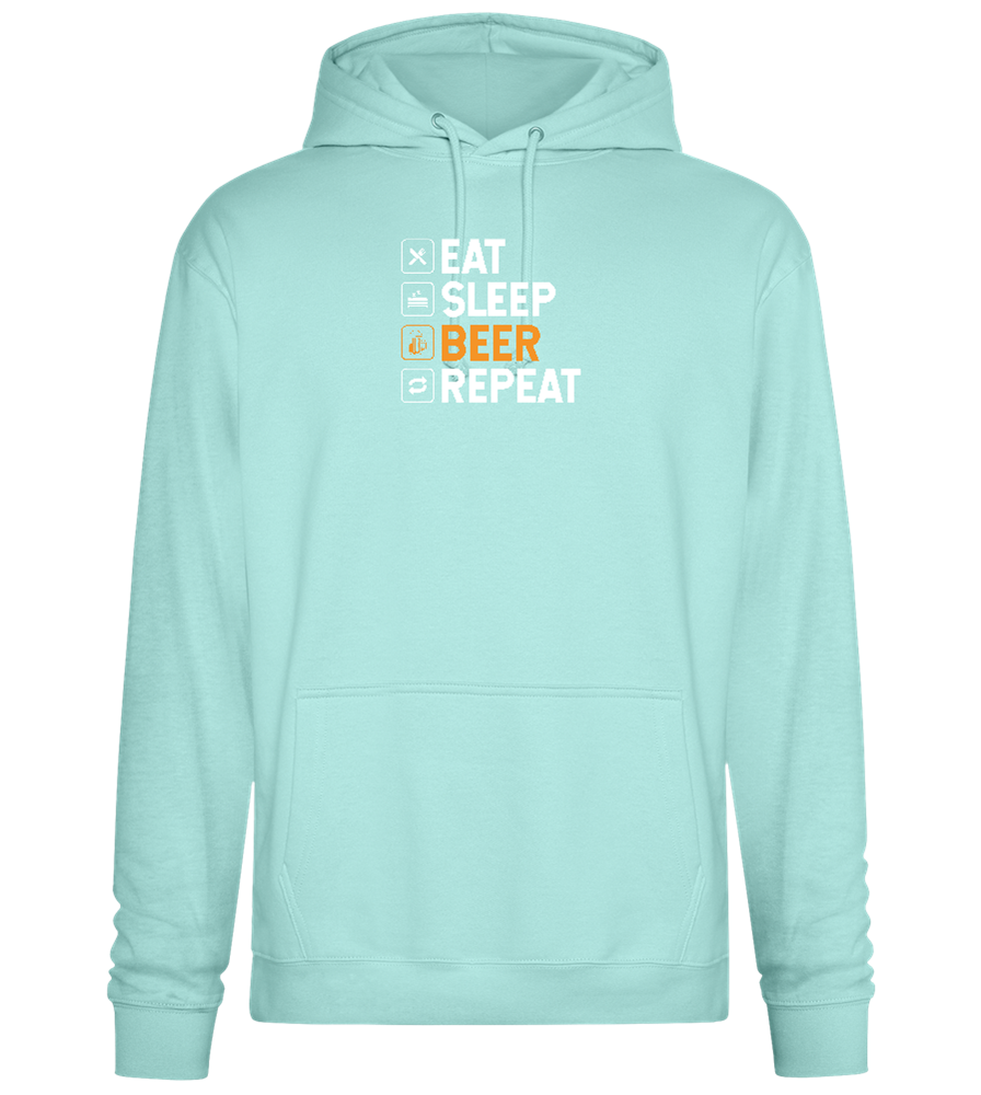 Beer Repeat Design - Premium Essential Unisex Hoodie_ARCTIC BLUE_front