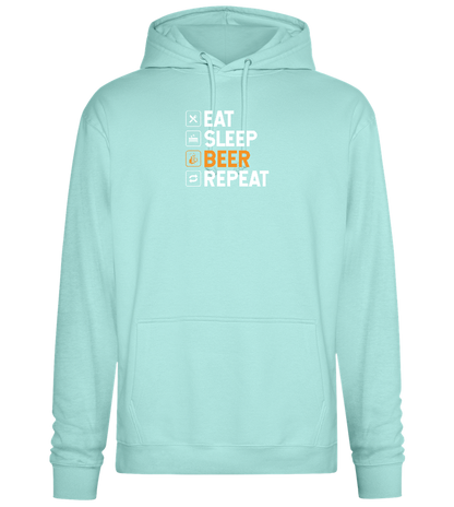 Beer Repeat Design - Premium Essential Unisex Hoodie_ARCTIC BLUE_front