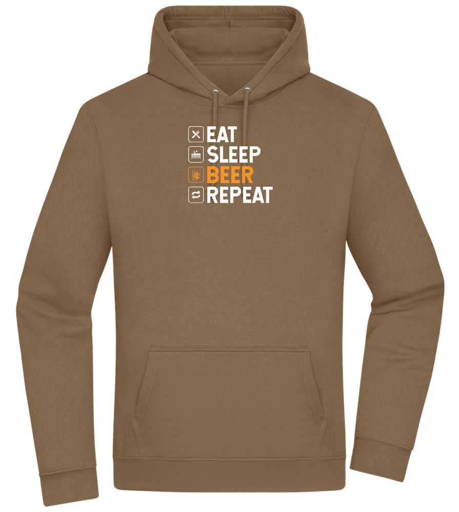 Beer Repeat Design - Premium Essential Unisex Hoodie_ARMY_front