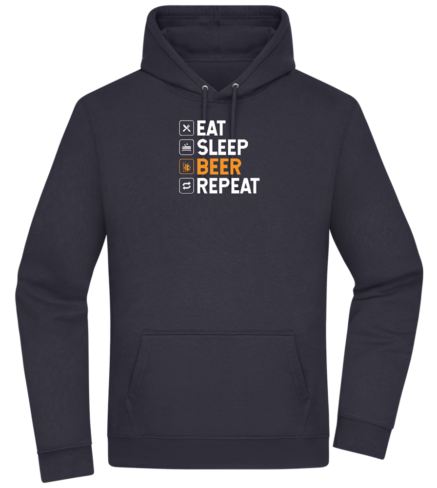 Beer Repeat Design - Premium Essential Unisex Hoodie_FRENCH NAVY_front