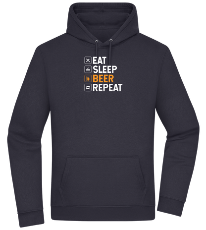 Beer Repeat Design - Premium Essential Unisex Hoodie_FRENCH NAVY_front