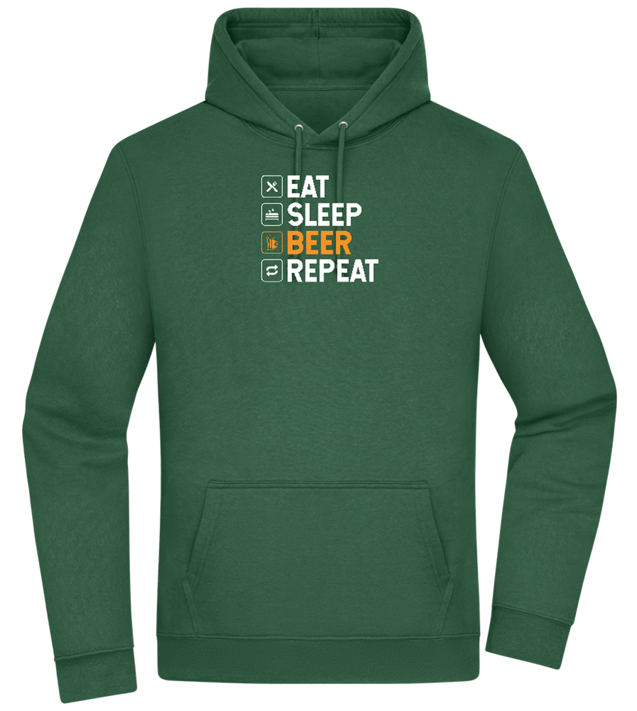 Beer Repeat Design - Premium Essential Unisex Hoodie_GREEN BOTTLE_front