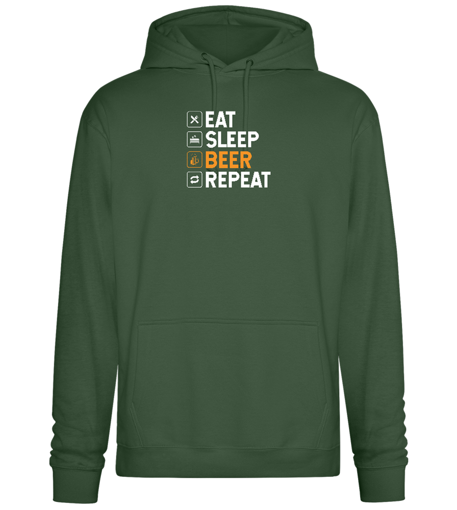 Beer Repeat Design - Premium Essential Unisex Hoodie_GREEN BOTTLE_front