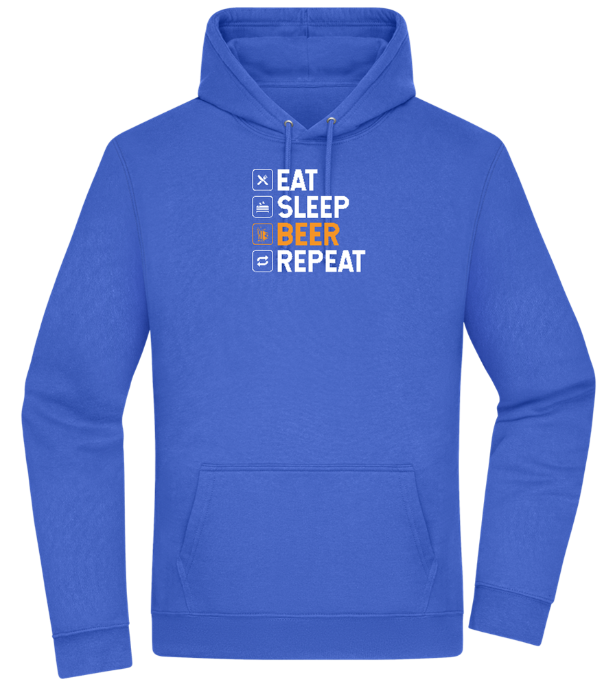 Beer Repeat Design - Premium Essential Unisex Hoodie_ROYAL_front