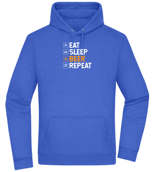 Beer Repeat Design - Premium Essential Unisex Hoodie_ROYAL_front