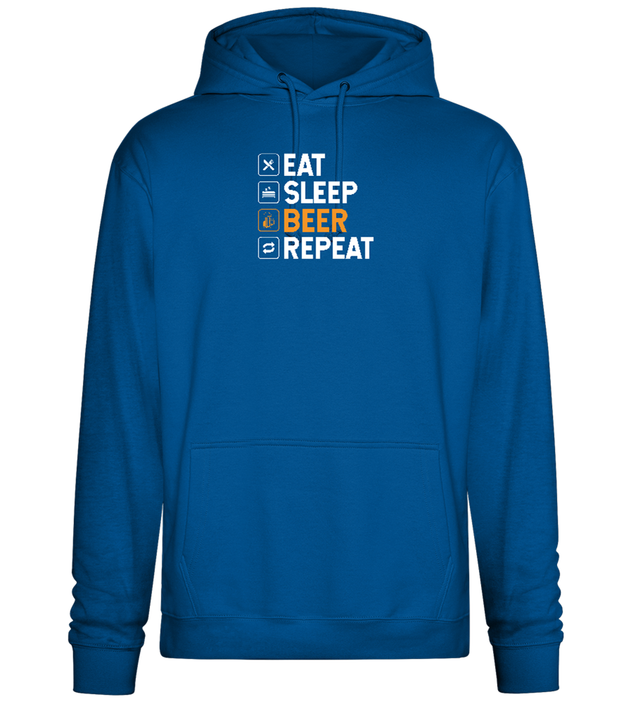 Beer Repeat Design - Premium Essential Unisex Hoodie_ROYAL_front