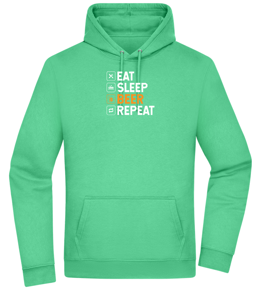 Beer Repeat Design - Premium Essential Unisex Hoodie_SPRING GREEN_front