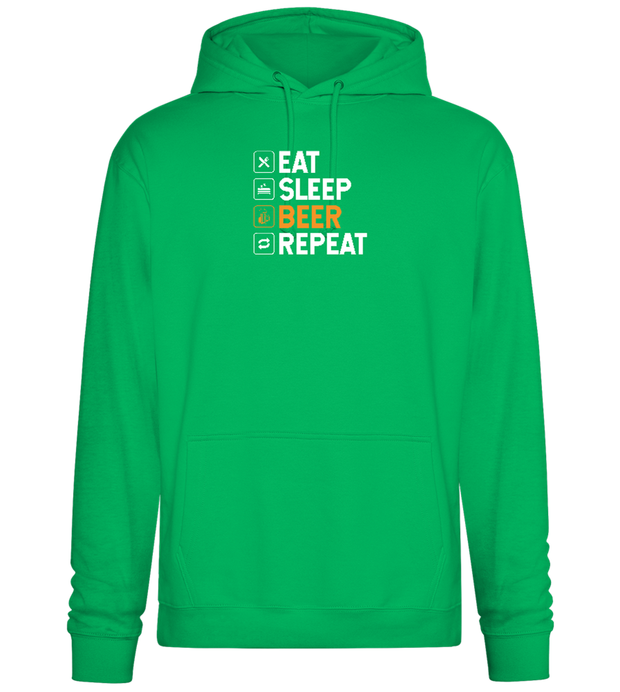 Beer Repeat Design - Premium Essential Unisex Hoodie_SPRING GREEN_front