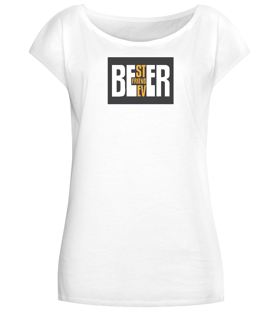 Beer Best Friend Design - Comfort long t-shirt_WHITE_front