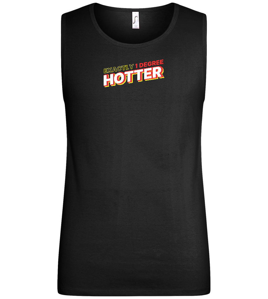 1 Degree Hotter Design - Basic men's tank top_DEEP BLACK_front