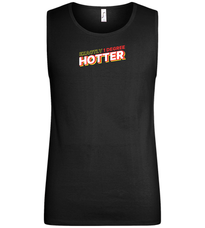 1 Degree Hotter Design - Basic men's tank top_DEEP BLACK_front