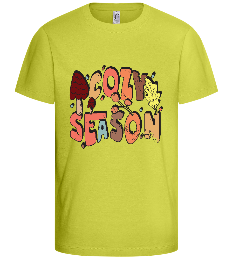 Cozy Season Design - Basic kids t-shirt_GREEN APPLE_front