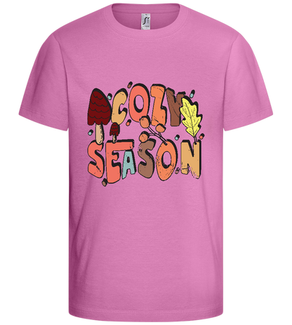 Cozy Season Design - Basic kids t-shirt_PINK ORCHID_front