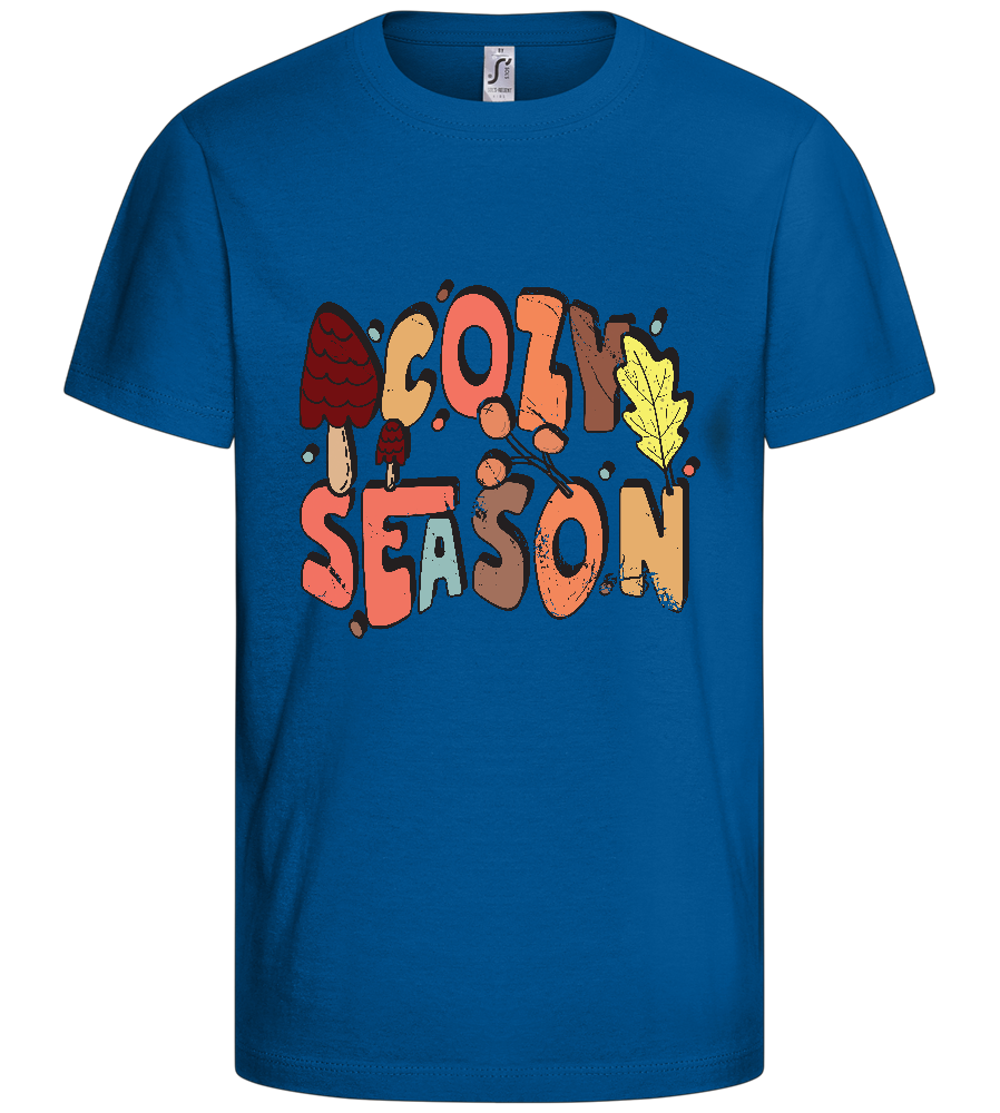 Cozy Season Design - Basic kids t-shirt_ROYAL_front