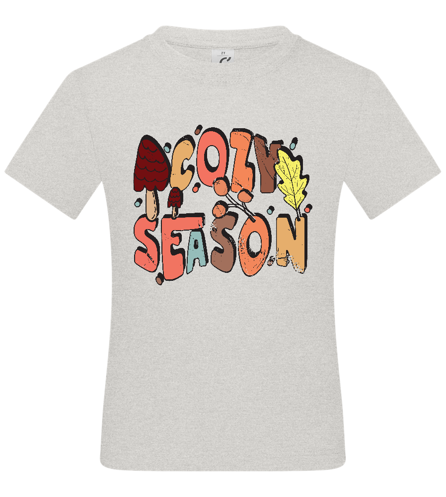 Cozy Season Design - Basic kids t-shirt_VIBRANT WHITE_front