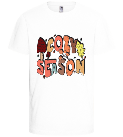 Cozy Season Design - Basic kids t-shirt_WHITE_front