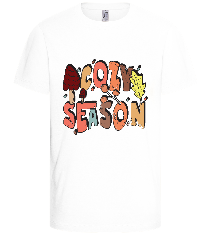 Cozy Season Design - Basic kids t-shirt_WHITE_front