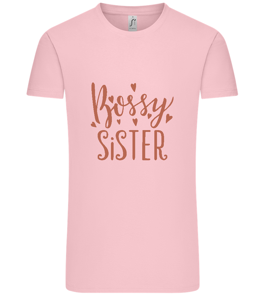 Bossy Sister Text Design - Comfort Unisex T-Shirt_CANDY PINK_front