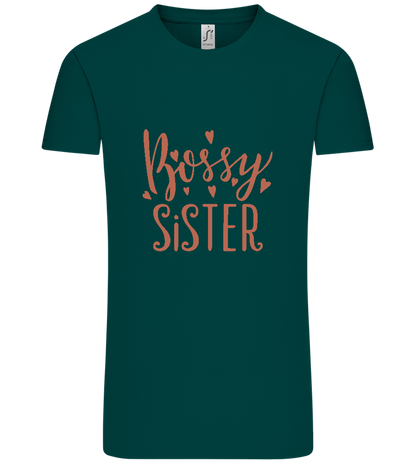 Bossy Sister Text Design - Comfort Unisex T-Shirt_GREEN EMPIRE_front