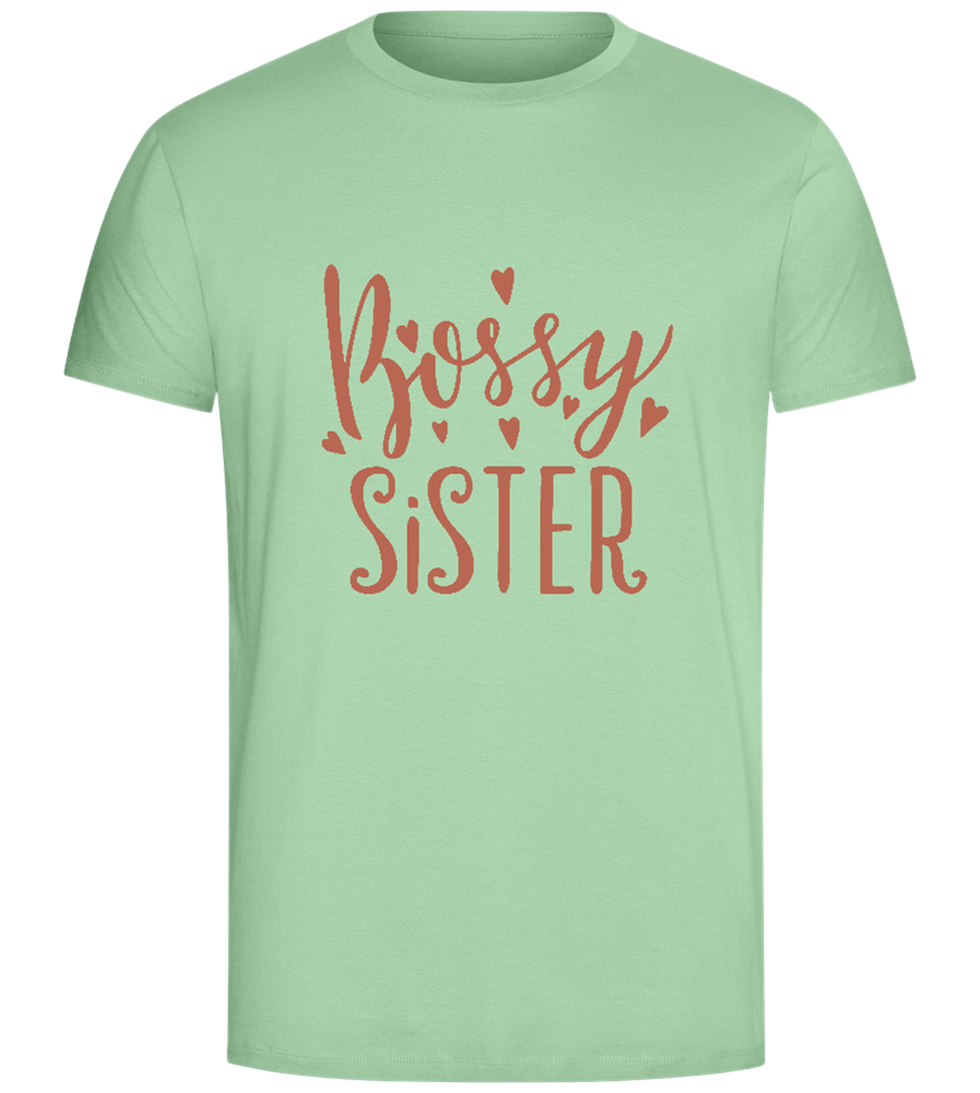 Bossy Sister Text Design - Comfort Unisex T-Shirt_ICE GREEN_front