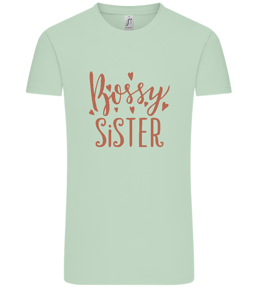 Bossy Sister Text Design - Comfort Unisex T-Shirt_ICE GREEN_front