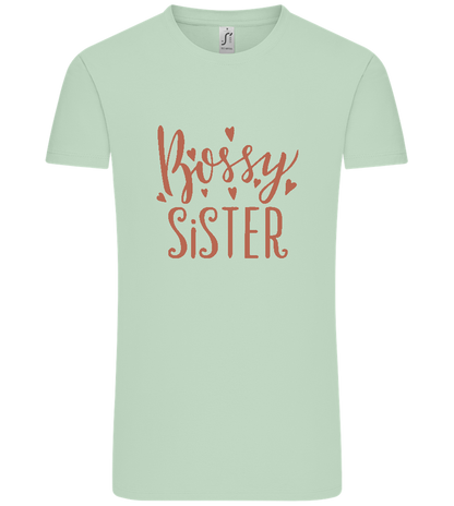 Bossy Sister Text Design - Comfort Unisex T-Shirt_ICE GREEN_front