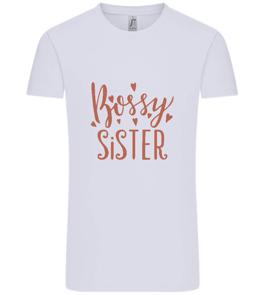 Bossy Sister Text Design - Comfort Unisex T-Shirt_LILAK_front
