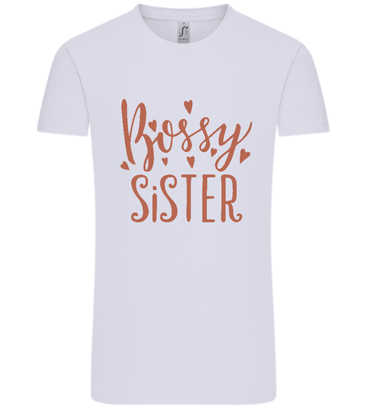 Bossy Sister Text Design - Comfort Unisex T-Shirt_LILAK_front