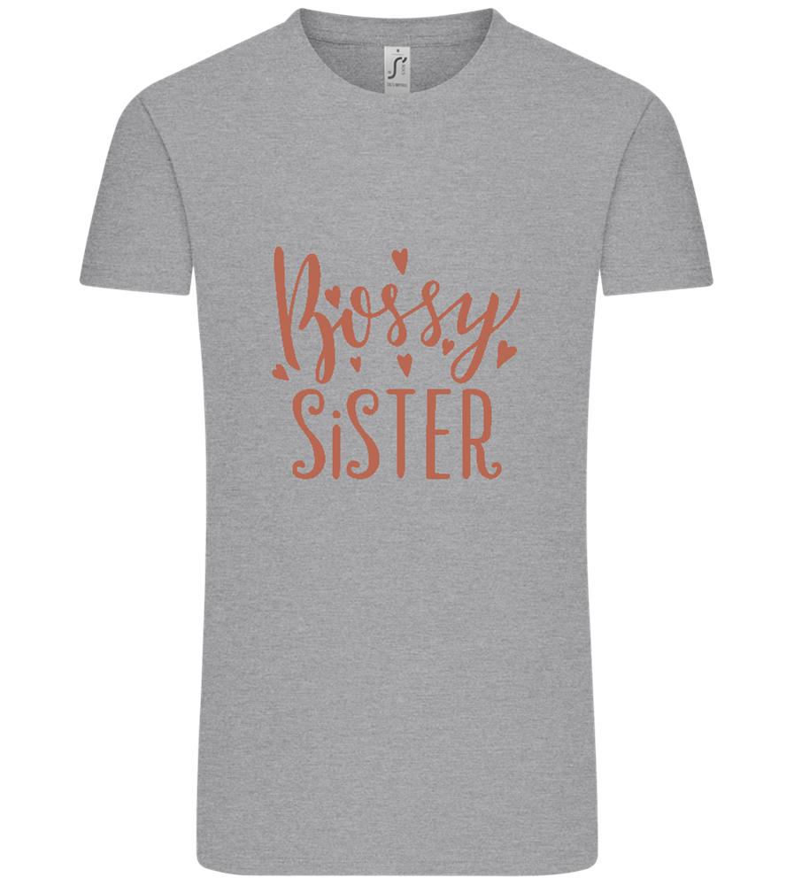 Bossy Sister Text Design - Comfort Unisex T-Shirt_ORION GREY_front