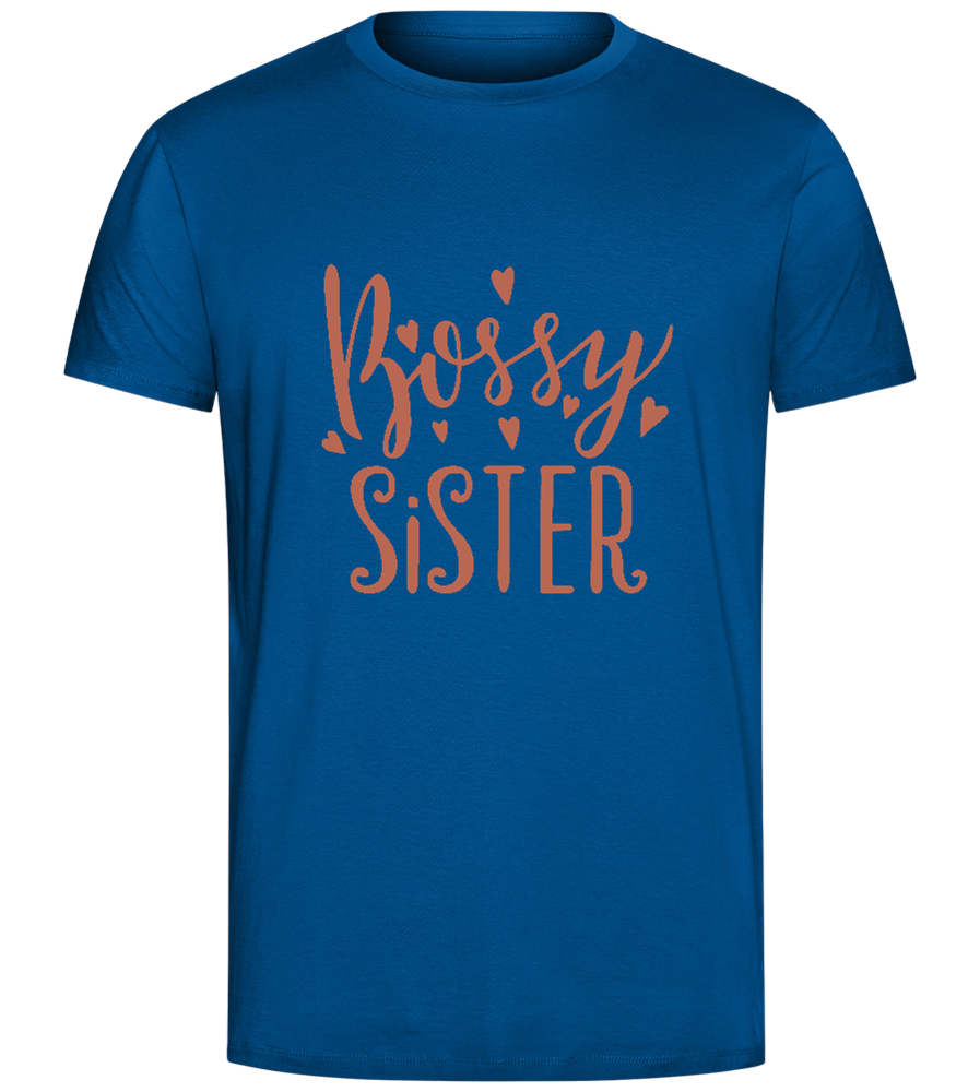 Bossy Sister Text Design - Comfort Unisex T-Shirt_ROYAL_front