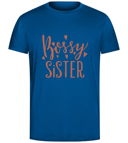 Bossy Sister Text Design - Comfort Unisex T-Shirt_ROYAL_front