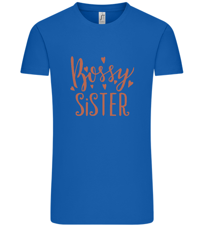 Bossy Sister Text Design - Comfort Unisex T-Shirt_ROYAL_front