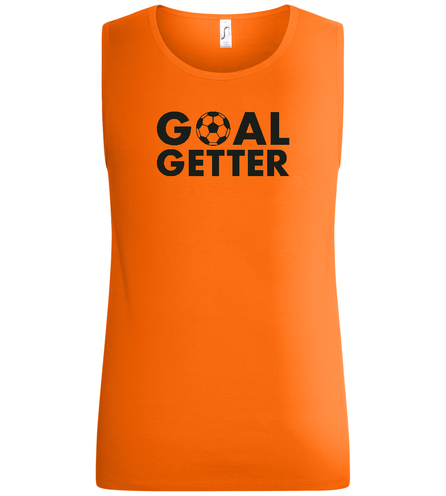 Goal Getter Design - Basic men's tank top_ORANGE_front