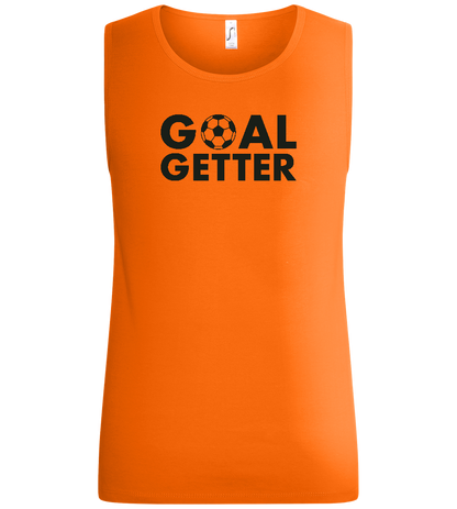 Goal Getter Design - Basic men's tank top_ORANGE_front