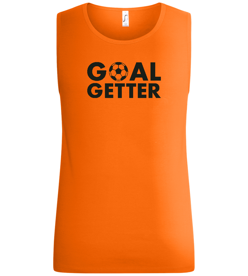 Goal Getter Design - Basic men's tank top_ORANGE_front