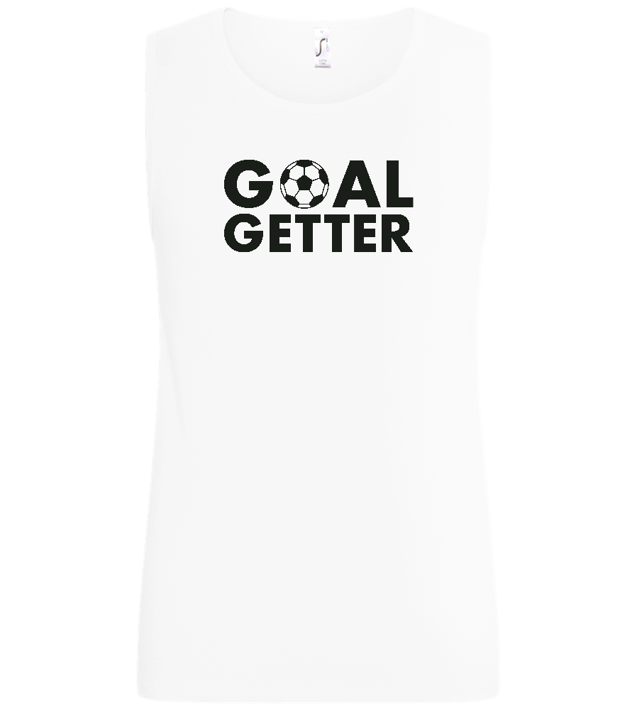 Goal Getter Design - Basic men's tank top_WHITE_front