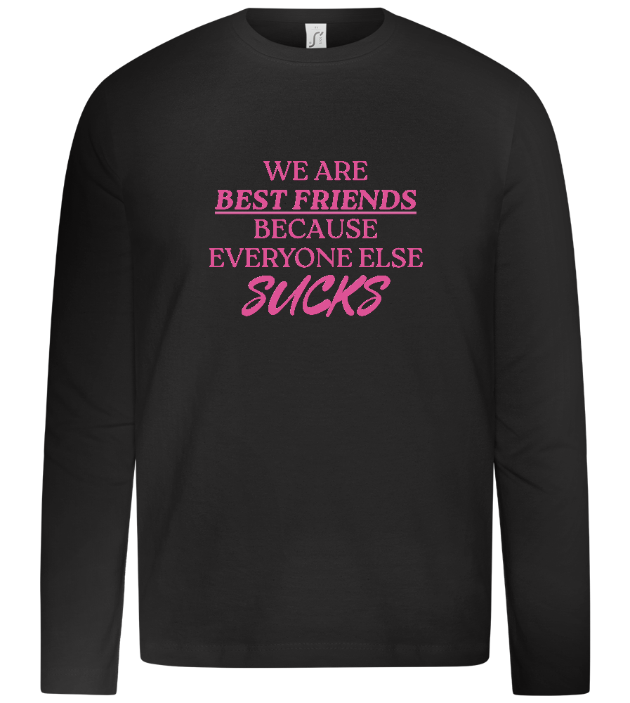 Best Friends Design - Premium kids long sleeve t-shirt_DEEP BLACK_front