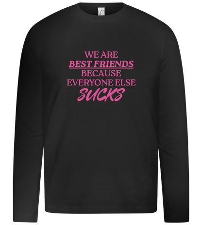 Best Friends Design - Premium kids long sleeve t-shirt_DEEP BLACK_front