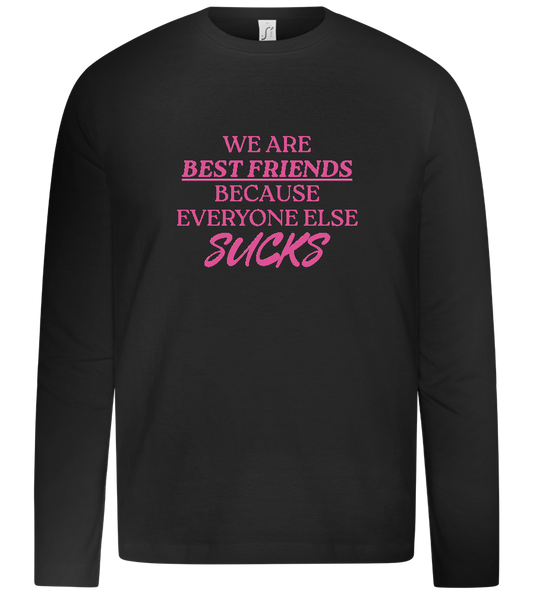 Best Friends Design - Premium kids long sleeve t-shirt_DEEP BLACK_front