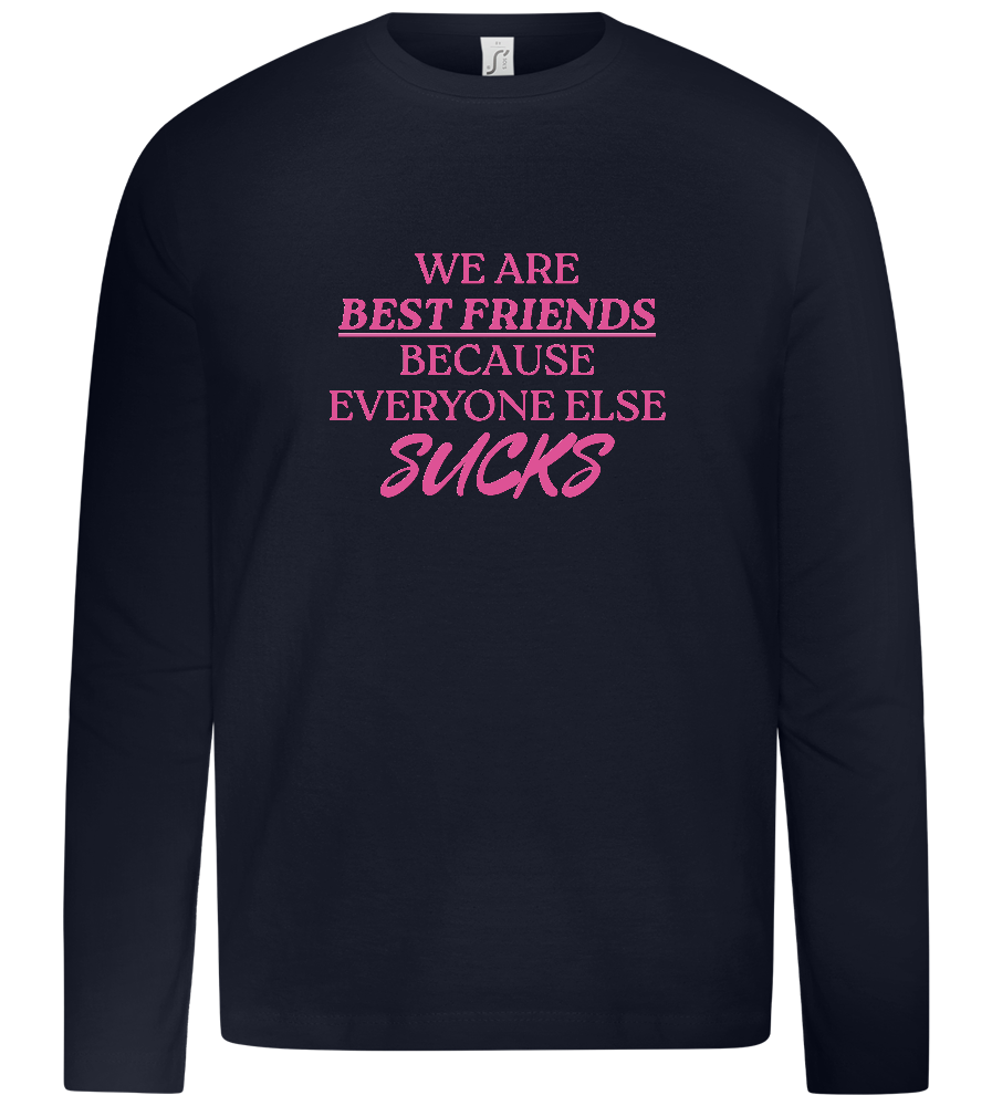 Best Friends Design - Premium kids long sleeve t-shirt_FRENCH NAVY_front