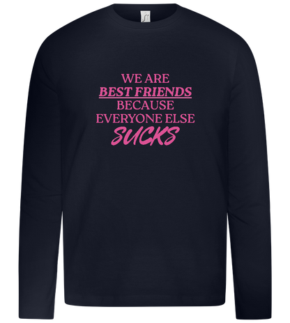 Best Friends Design - Premium kids long sleeve t-shirt_FRENCH NAVY_front