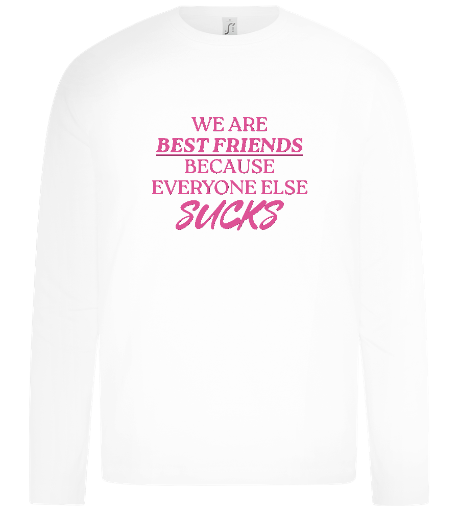 Best Friends Design - Premium kids long sleeve t-shirt_WHITE_front