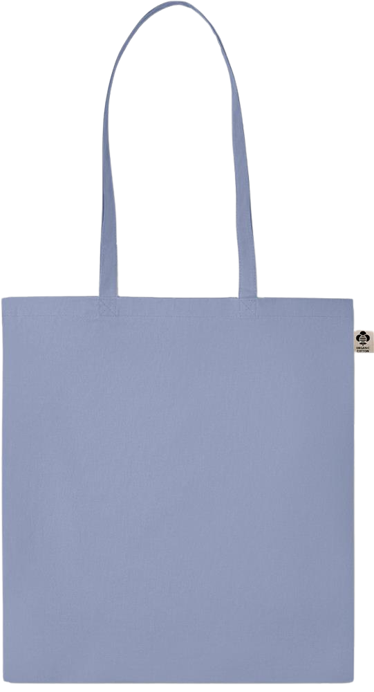 Essential colored organic cotton tote bag_BABY BLUE_front