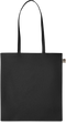 Essential colored organic cotton tote bag_BLACK_front