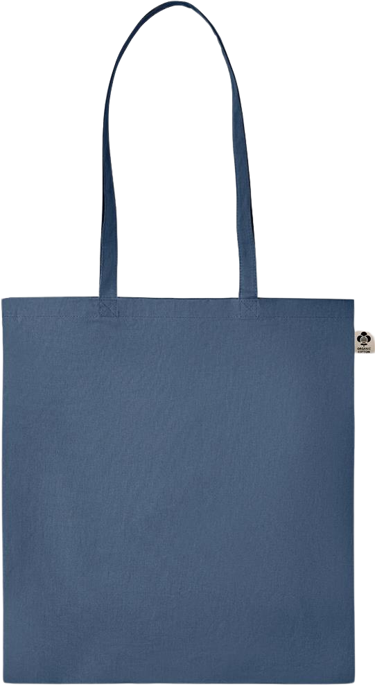 Essential colored organic cotton tote bag_BLUE_front