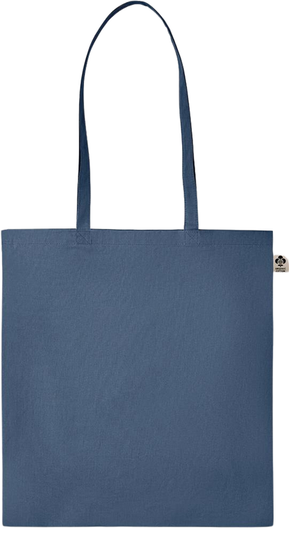 Essential colored organic cotton tote bag_BLUE_front