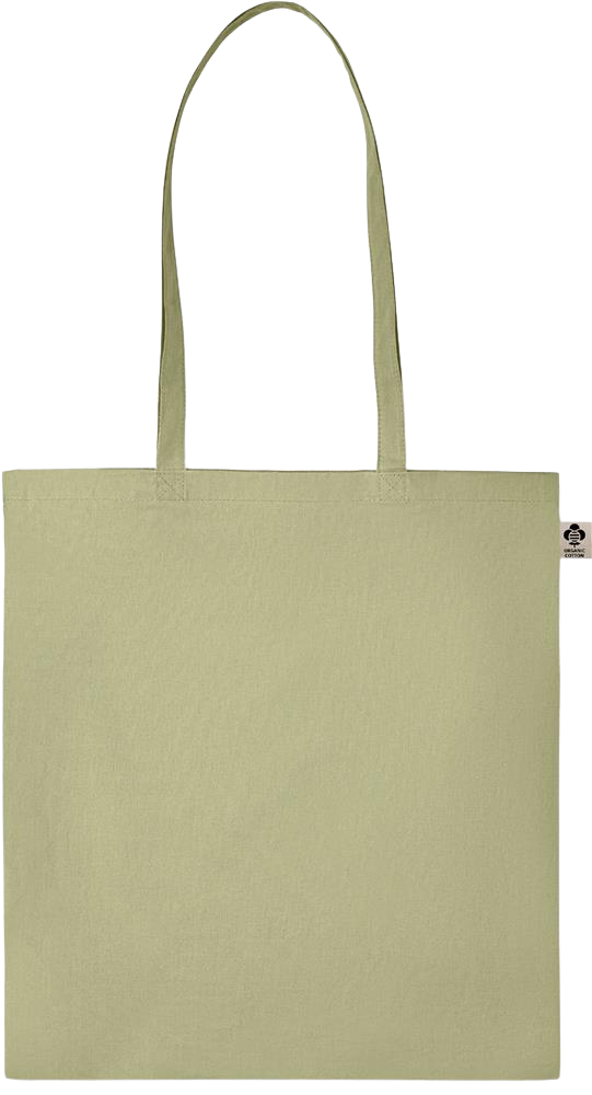 Essential colored organic cotton tote bag_GREEN_front