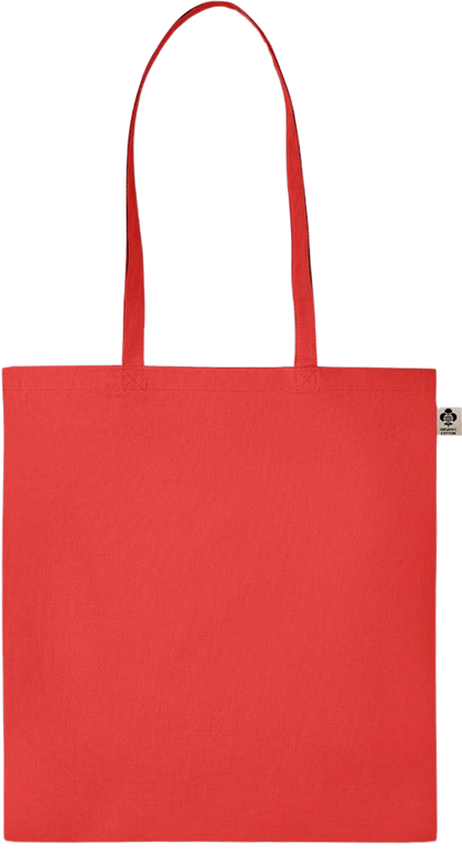 Essential colored organic cotton tote bag_RED_front